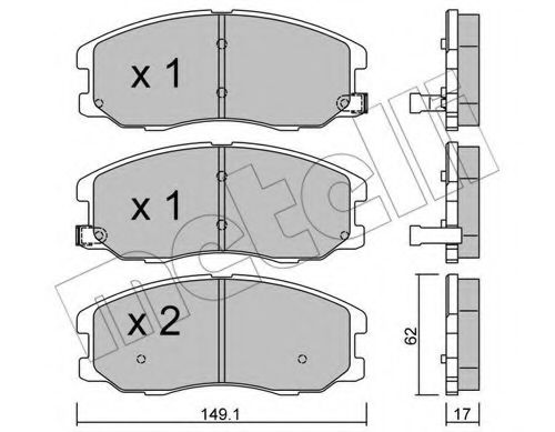 22-0778-0 METELLI Brake System Brake Pad Set, disc brake