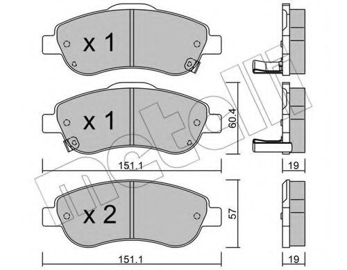 22-0789-0 METELLI Brake System Brake Pad Set, disc brake
