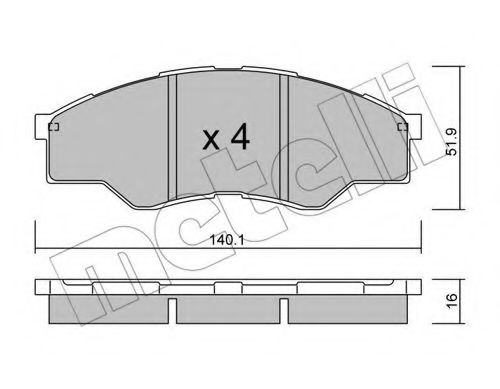 22-0797-0 METELLI Brake System Brake Pad Set, disc brake