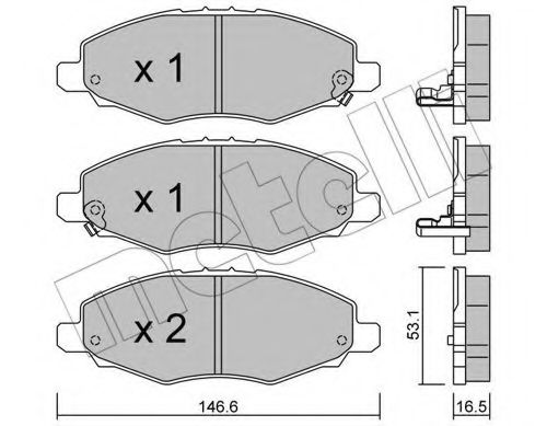 22-0798-0 METELLI Brake Pad Set, disc brake