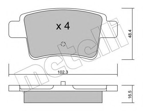 22-0801-0 METELLI Brake Pad Set, disc brake