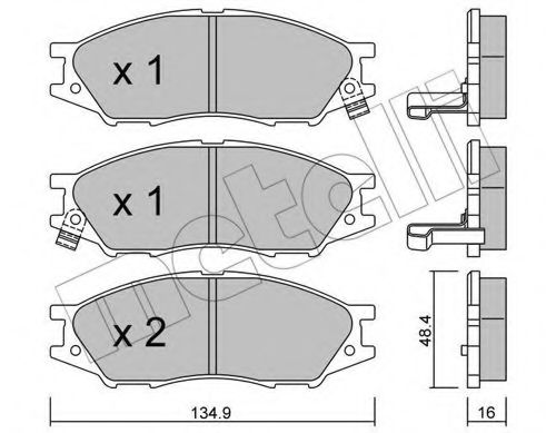22-0810-0 METELLI Brake System Brake Pad Set, disc brake
