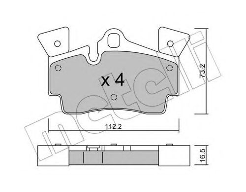 22-0655-1 METELLI Brake Pad Set, disc brake