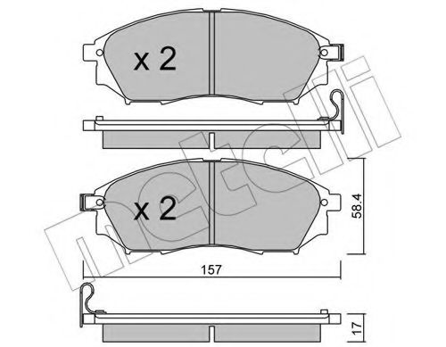 22-0819-0 METELLI Brake System Brake Pad Set, disc brake
