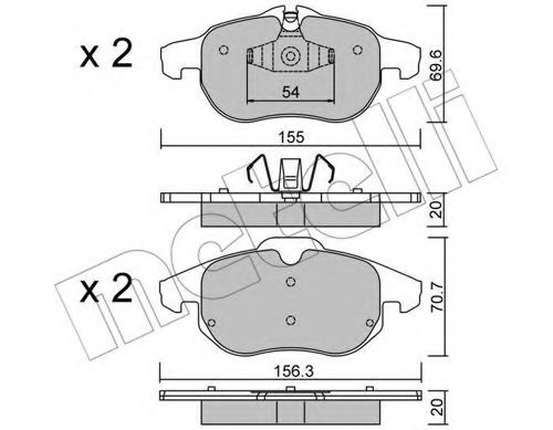 22-0540-4 METELLI Brake System Brake Pad Set, disc brake