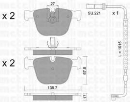 22-0773-9K METELLI Brake System Brake Pad Set, disc brake