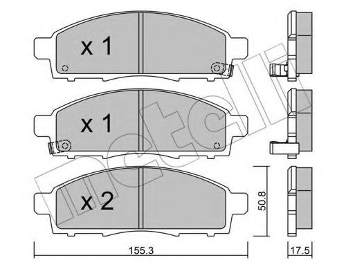 22-0791-1 METELLI Brake Pad Set, disc brake
