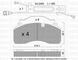 22-0807-0K METELLI Brake Pad Set, disc brake