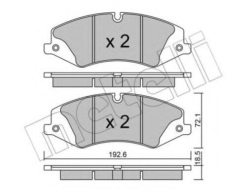 22-0836-0 METELLI Brake System Brake Pad Set, disc brake