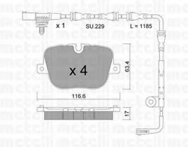 22-0837-1K METELLI Brake System Brake Pad Set, disc brake