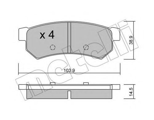 22-0846-0 METELLI Brake System Brake Pad Set, disc brake