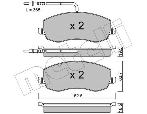 22-0847-0 METELLI Тормозная система Комплект тормозных колодок, дисковый тормоз