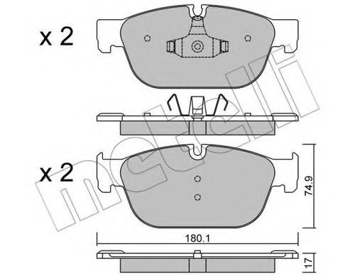 22-0854-0 METELLI Brake Pad Set, disc brake