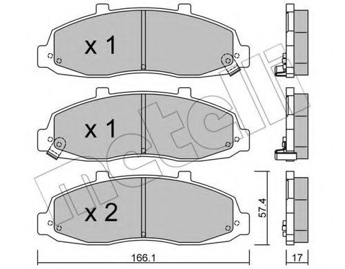 22-0857-0 METELLI Brake System Brake Pad Set, disc brake