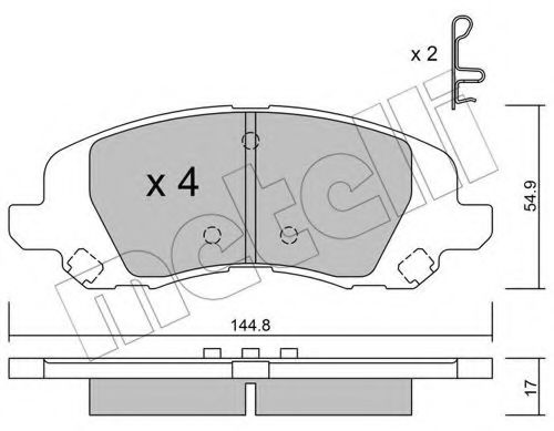 22-0861-0 METELLI Brake System Brake Pad Set, disc brake