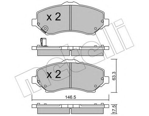 22-0862-0 METELLI Brake Pad Set, disc brake