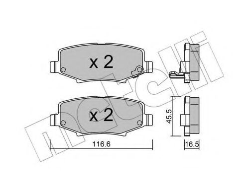 22-0863-0 METELLI Brake Pad Set, disc brake