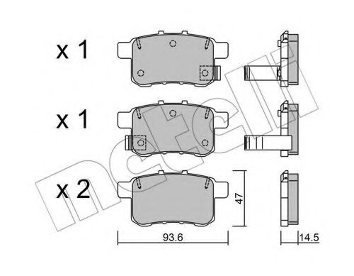 22-0868-0 METELLI Brake System Brake Pad Set, disc brake