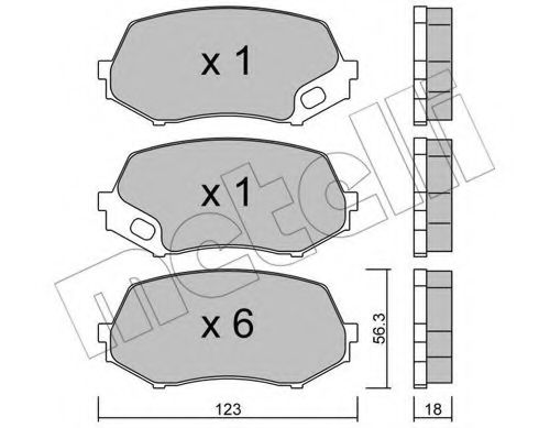 22-0874-0 METELLI Brake System Brake Pad Set, disc brake