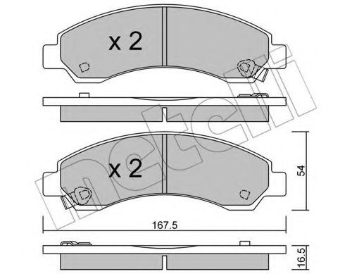 22-0888-0 METELLI Brake System Brake Pad Set, disc brake