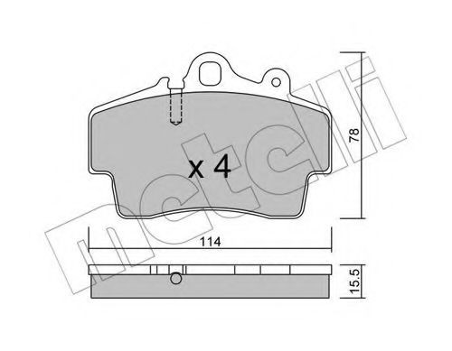 22-0891-0 METELLI Brake Pad Set, disc brake