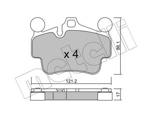 22-0892-0 METELLI Brake System Brake Pad Set, disc brake