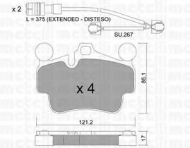 22-0892-0K METELLI Brake System Brake Pad Set, disc brake