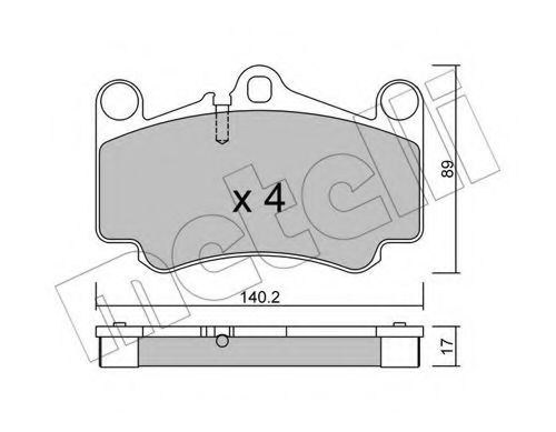 22-0893-0 METELLI Brake System Brake Pad Set, disc brake