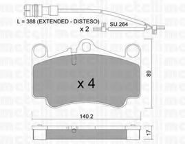 22-0893-1K METELLI Brake System Brake Pad Set, disc brake