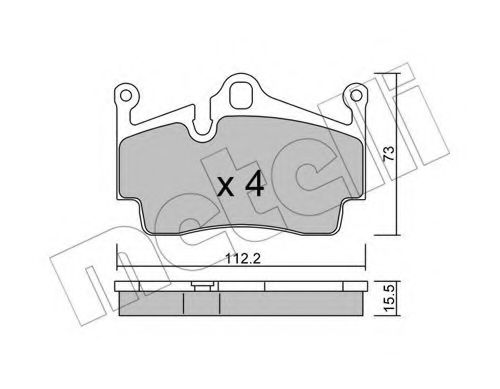 22-0894-0 METELLI Brake System Brake Pad Set, disc brake