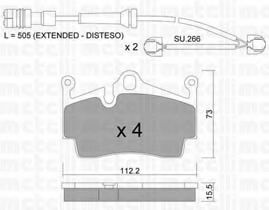 22-0894-0K METELLI Brake System Brake Pad Set, disc brake
