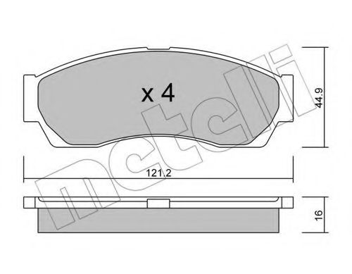 22-0896-0 METELLI Brake Pad Set, disc brake