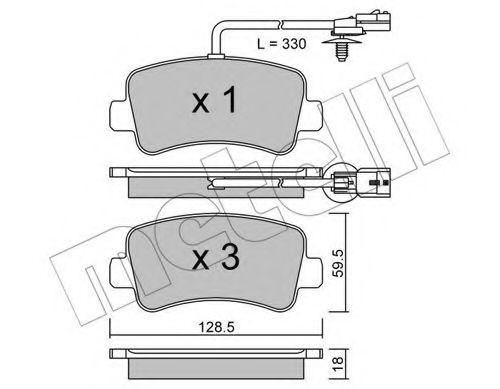 22-0899-0 METELLI Brake System Brake Pad Set, disc brake