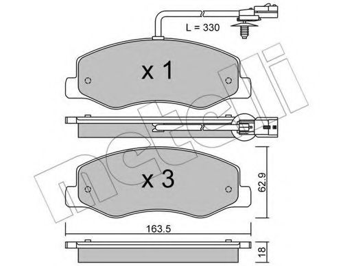 22-0900-0 METELLI Brake System Brake Pad Set, disc brake