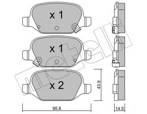 22-0324-5 METELLI Brake Pad Set, disc brake