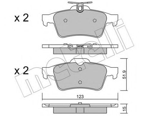 22-0337-3 METELLI Brake System Brake Pad Set, disc brake