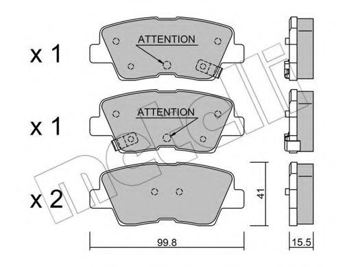 22-0886-1 METELLI Brake System Brake Pad Set, disc brake