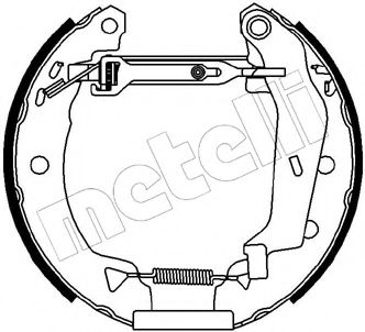 51-0057 METELLI Brake System Brake Shoe Set