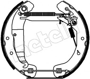 51-0141 METELLI Brake System Brake Shoe Set