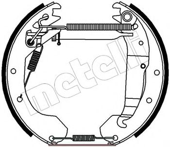 51-0175 METELLI Brake Set, drum brakes