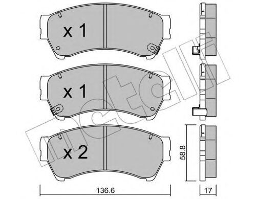 22-0924-0 METELLI Brake System Brake Pad Set, disc brake