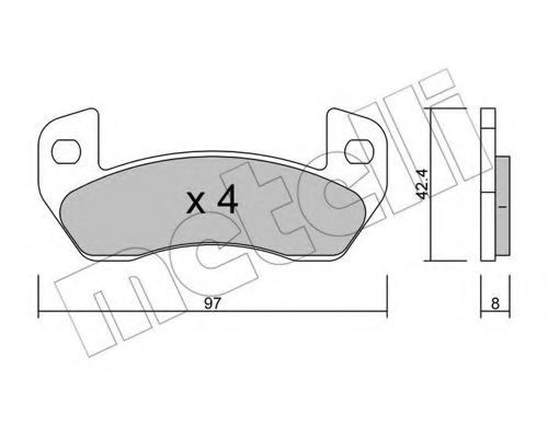 22-0925-0 METELLI Brake System Brake Pad Set, disc brake