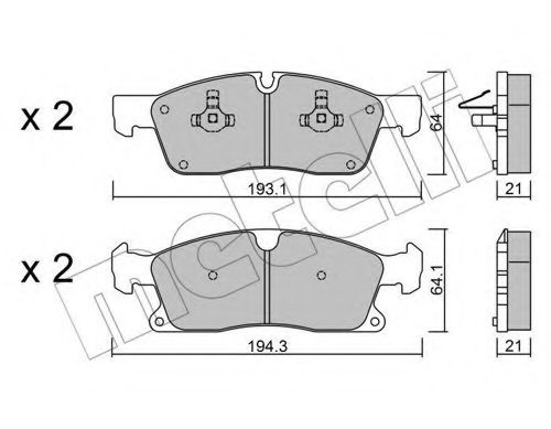22-0927-4 METELLI Brake Pad Set, disc brake