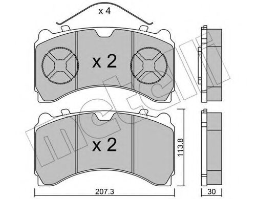 22-0935-0 METELLI Brake System Brake Pad Set, disc brake