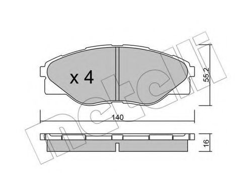 22-0936-0 METELLI Brake System Brake Pad Set, disc brake