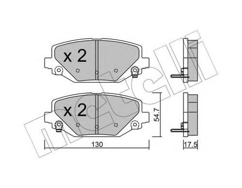22-0947-0 METELLI Brake System Brake Pad Set, disc brake