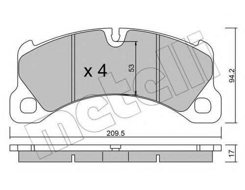 22-0956-0 METELLI Brake System Brake Pad Set, disc brake