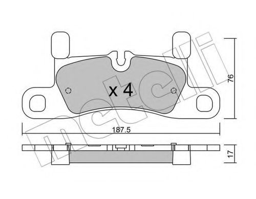 22-0958-3 METELLI Brake Pad Set, disc brake