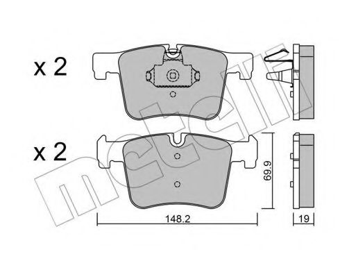 22-0961-0 METELLI Brake System Brake Pad Set, disc brake