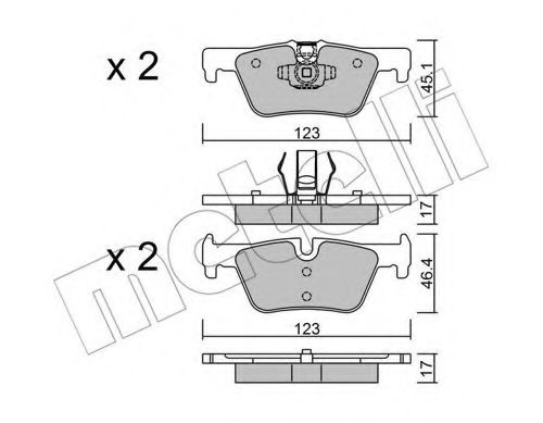 22-0962-0 METELLI Brake System Brake Pad Set, disc brake